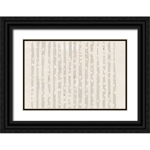 Terrazzo Mood Black Ornate Wood Framed Art Print with Double Matting by Uplusmestudio