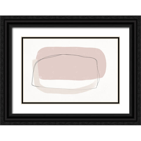 Abstract Bond Black Ornate Wood Framed Art Print with Double Matting by Uplusmestudio