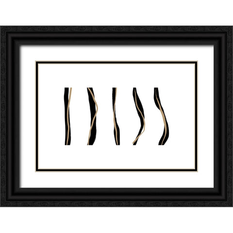 Double Line Black Ornate Wood Framed Art Print with Double Matting by Uplusmestudio