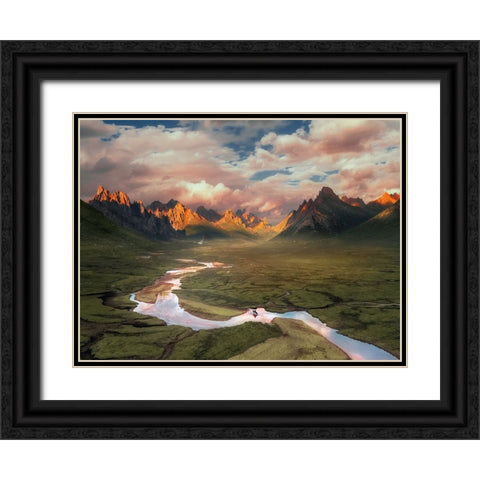The Way Home Black Ornate Wood Framed Art Print with Double Matting by Lim, Jack