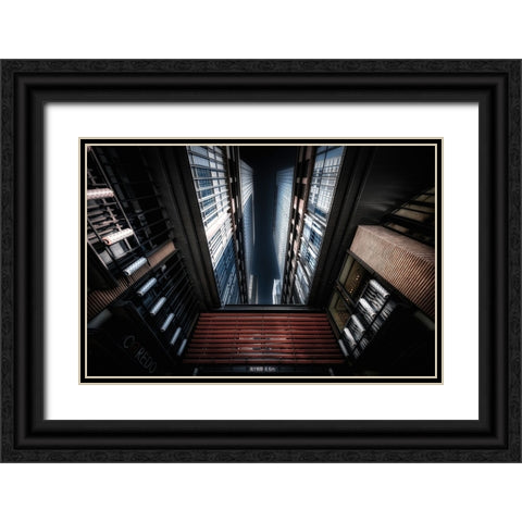 Coredo Black Ornate Wood Framed Art Print with Double Matting by Suzuki, Daiki
