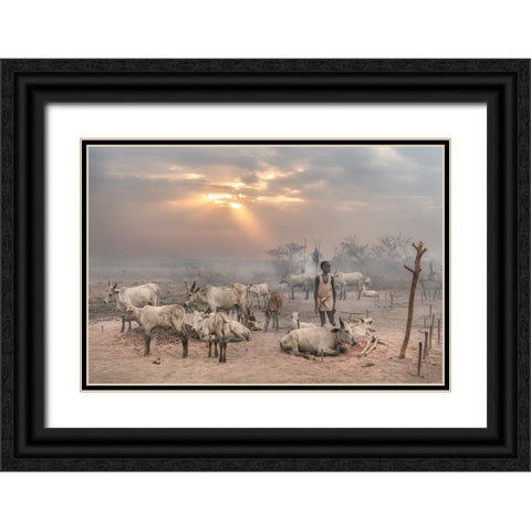 Enlightened Black Ornate Wood Framed Art Print with Double Matting by Cole, Trevor