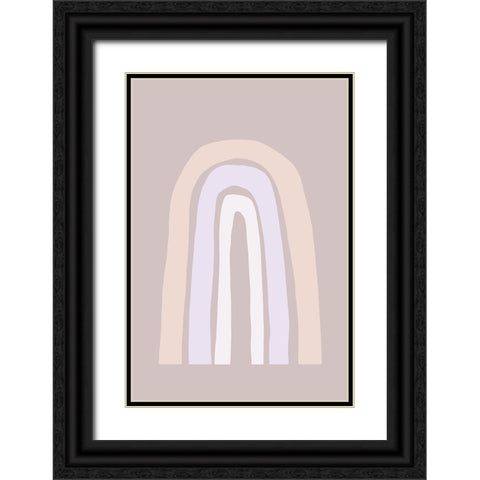 Minimal Rainbow No 1 Black Ornate Wood Framed Art Print with Double Matting by Uplusmestudio