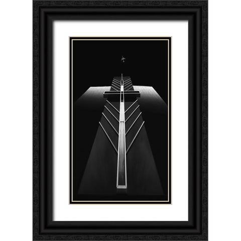 Face Up Black Ornate Wood Framed Art Print with Double Matting by And Hongchao, Gu