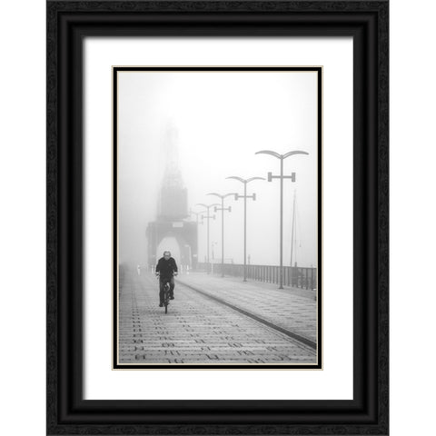 Morning On The Boulevard. Black Ornate Wood Framed Art Print with Double Matting by Niemiec, Anna