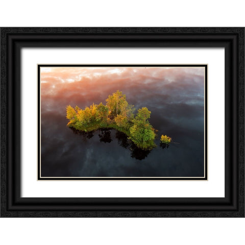 Island In The Sky Black Ornate Wood Framed Art Print with Double Matting by Kharitonov, Alexey