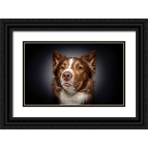 Qhow Are You Do In?Q Black Ornate Wood Framed Art Print with Double Matting by Irene Sattrup, Dorte