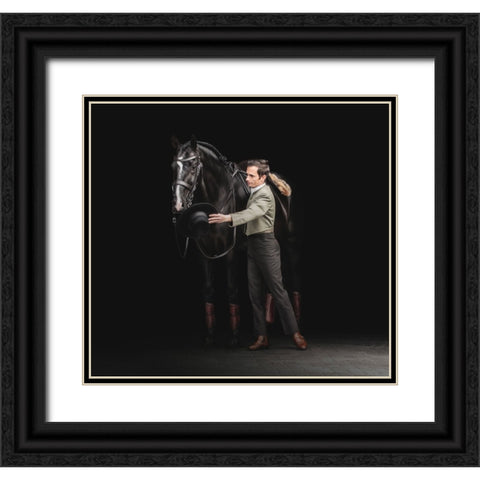 The HataÂ€B Black Ornate Wood Framed Art Print with Double Matting by Weerink, Celine