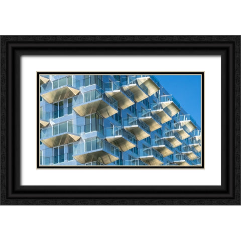 Free View Black Ornate Wood Framed Art Print with Double Matting by Koer, Jaap