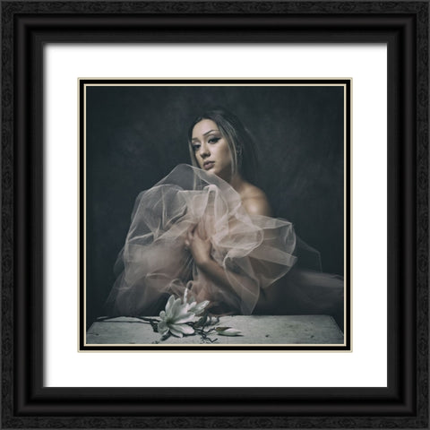 Flowers Fill The World With Beauty Black Ornate Wood Framed Art Print with Double Matting by Franke, Ruth