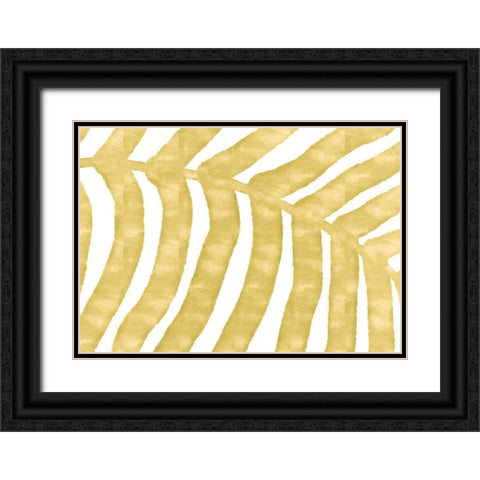 LEAF YELLOW Black Ornate Wood Framed Art Print with Double Matting by 1x Studio II
