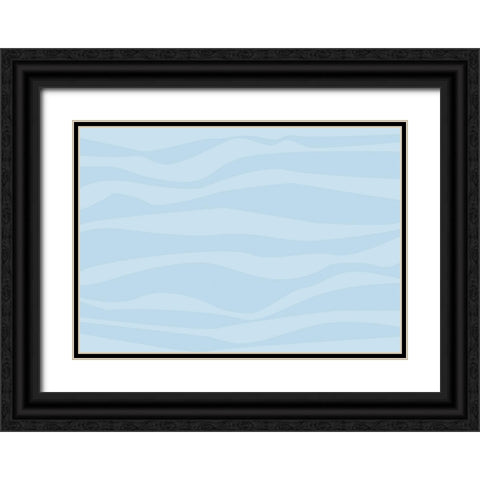 Waves Black Ornate Wood Framed Art Print with Double Matting by 1x Studio II