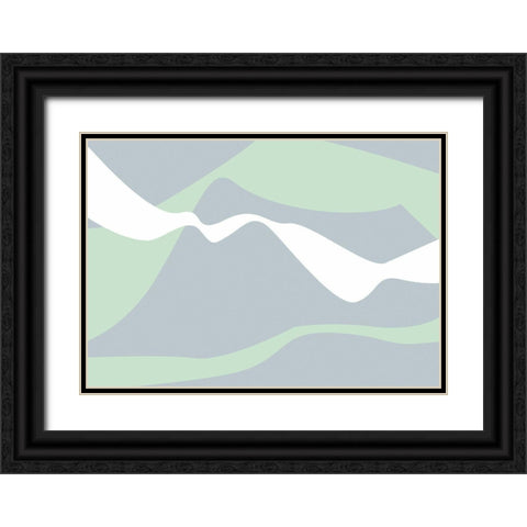 Mountain Waves Black Ornate Wood Framed Art Print with Double Matting by 1x Studio II