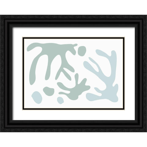 French Patterns 01 Black Ornate Wood Framed Art Print with Double Matting by 1x Studio II