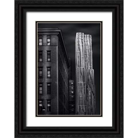 New York Streets Black Ornate Wood Framed Art Print with Double Matting by Garcia, Helena