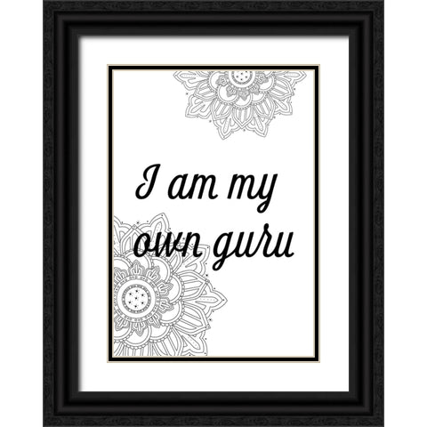 Guru Black Ornate Wood Framed Art Print with Double Matting by 1x Studio II