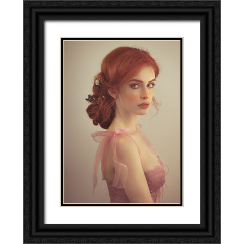 Rachellka Black Ornate Wood Framed Art Print with Double Matting by Durisova, Michaela
