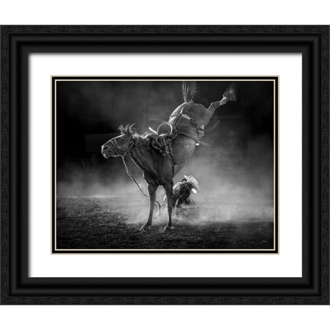 WhoS Win Black Ornate Wood Framed Art Print with Double Matting by Ma, Frank