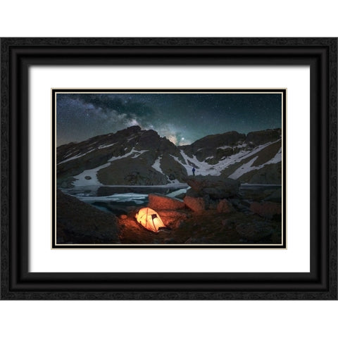 Montaapa Palentina Black Ornate Wood Framed Art Print with Double Matting by Alvarez Osorio, Cesar