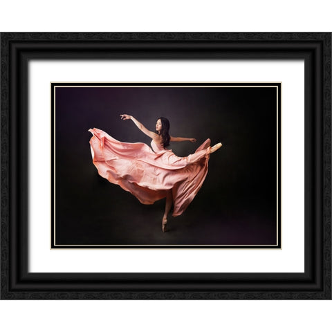 Bloom Of Youth Black Ornate Wood Framed Art Print with Double Matting by Meng, Mia