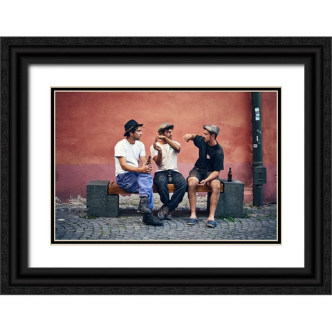 Masons Designing Black Ornate Wood Framed Art Print with Double Matting by Malciu, Denis