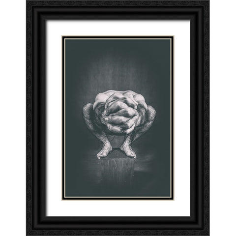 Body Portrait Black Ornate Wood Framed Art Print with Double Matting by Saeidinia, Afshin
