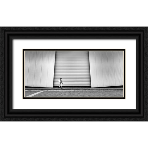 Street Black Ornate Wood Framed Art Print with Double Matting by Toniolo, Giorgio