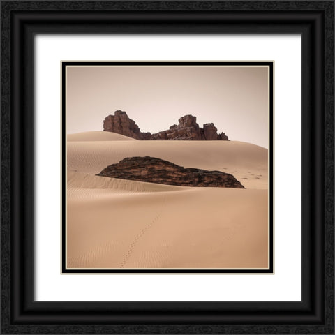 Erg Admer Black Ornate Wood Framed Art Print with Double Matting by Billet, Jean-Luc