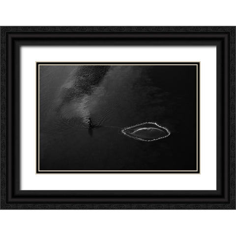 The Way Of Life Dominated By Water Black Ornate Wood Framed Art Print with Double Matting by Biswas, Kuntal