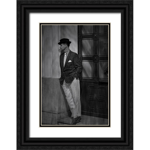 Waiting Black Ornate Wood Framed Art Print with Double Matting by Dupont, Isabelle