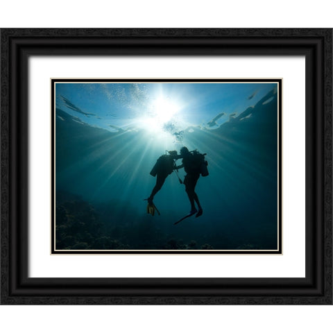 Trust Me Black Ornate Wood Framed Art Print with Double Matting by Meirovich, Ido