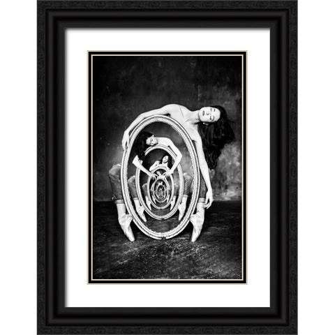 The Infinity Of Existence Black Ornate Wood Framed Art Print with Double Matting by Malysheva, Tatiana