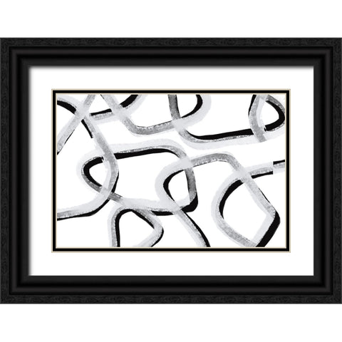 Make You Stay Black Ornate Wood Framed Art Print with Double Matting by Uplusmestudio