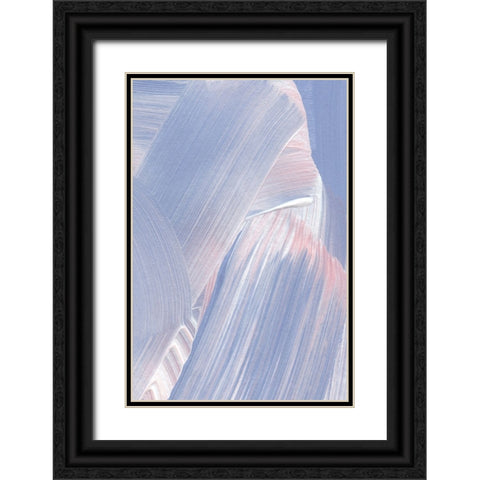 Pastel Brush Strokes Black Ornate Wood Framed Art Print with Double Matting by Uplusmestudio