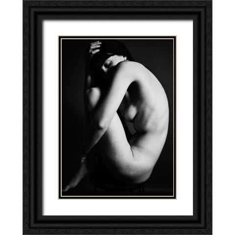Ivy Rose, No. 00998 Black Ornate Wood Framed Art Print with Double Matting by FiguraNYC Photography