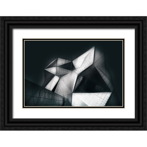 Clymb Black Ornate Wood Framed Art Print with Double Matting by Hawerkamp, Hans-Wolfgang