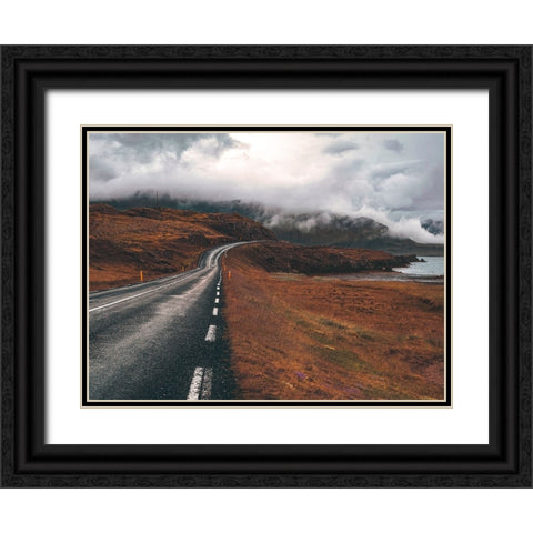Iceland Road Trip Black Ornate Wood Framed Art Print with Double Matting by Artemiadi, Dora