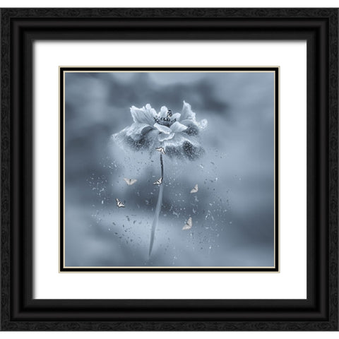 Dancing flower Black Ornate Wood Framed Art Print with Double Matting by And Hongchao, Gu
