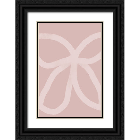 Abstract Butterfly Black Ornate Wood Framed Art Print with Double Matting by Uplusmestudio