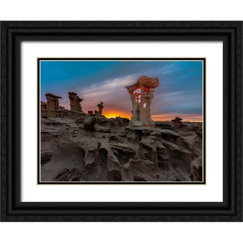 Dream Of The Valley Black Ornate Wood Framed Art Print with Double Matting by Shi, Mei
