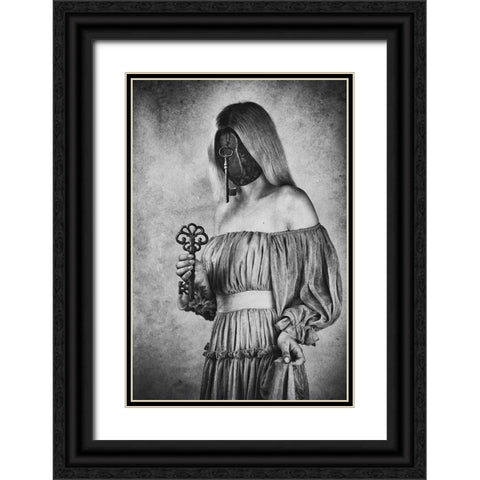 Keys Keeper Black Ornate Wood Framed Art Print with Double Matting by Ulfig Arps, Sandra
