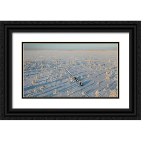 Qlostq In The Tundra Black Ornate Wood Framed Art Print with Double Matting by Rebro, Marcel