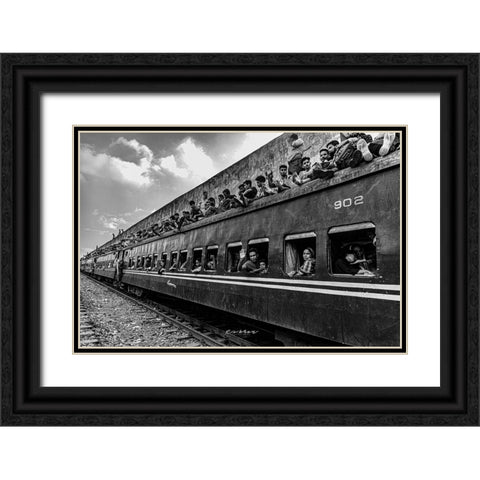 Untitled Black Ornate Wood Framed Art Print with Double Matting by Alam Khan, Rakibul