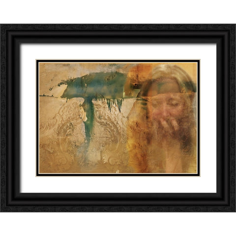 Everything Flows... Black Ornate Wood Framed Art Print with Double Matting by Brancoveanu, Mariuca