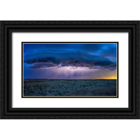 The Storm Is Coming Black Ornate Wood Framed Art Print with Double Matting by Zuo, Jun