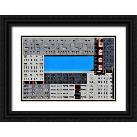 Architecture - Madrid Spain Black Ornate Wood Framed Art Print with Double Matting by Orbach, Arnon