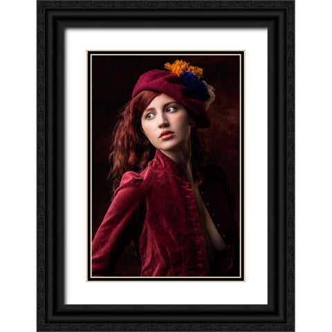 From Days Gone By Black Ornate Wood Framed Art Print with Double Matting by Slotboom, Jan