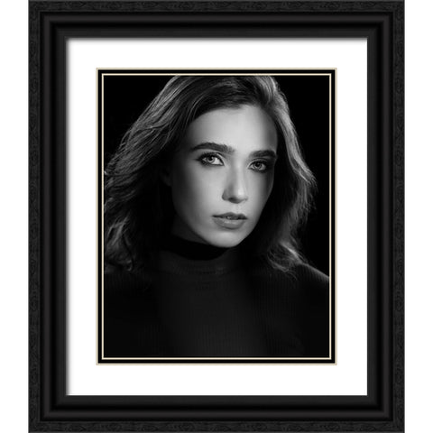 Sultry Black Ornate Wood Framed Art Print with Double Matting by E Ong, S