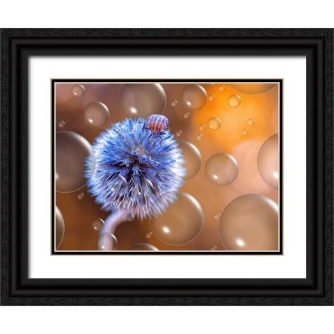 Blue Exoplanet... Black Ornate Wood Framed Art Print with Double Matting by Dufour, Thierry