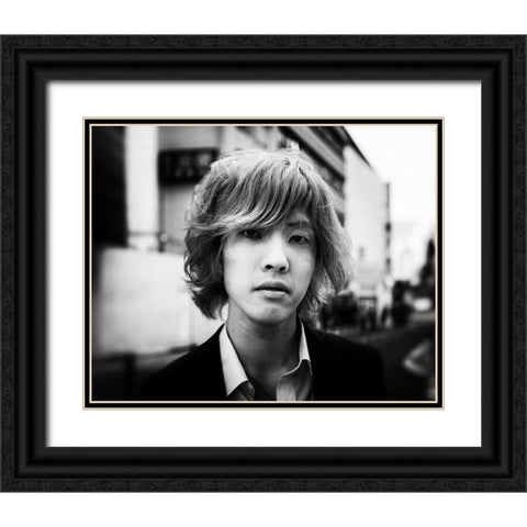 Tokyo Black Ornate Wood Framed Art Print with Double Matting by Klein, Kurt